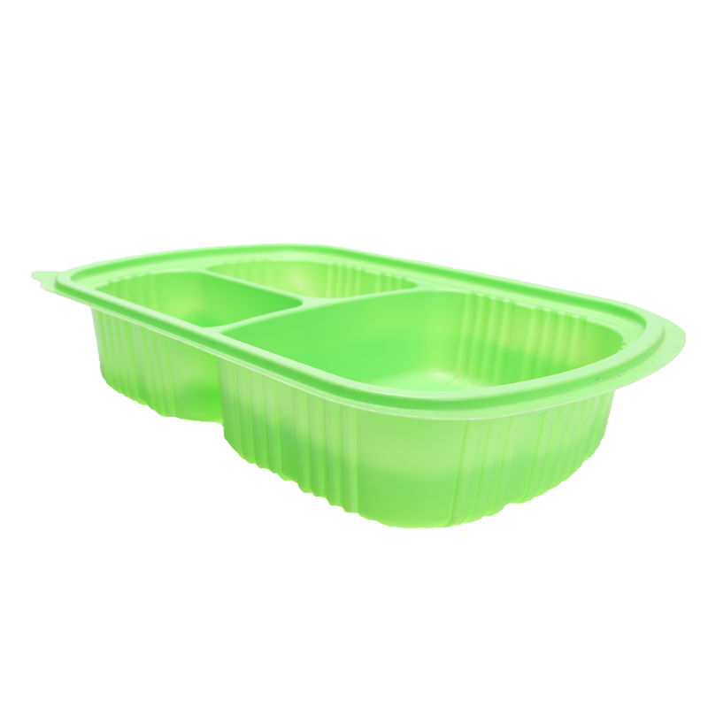 BOPS cover black oval three grid fast food box