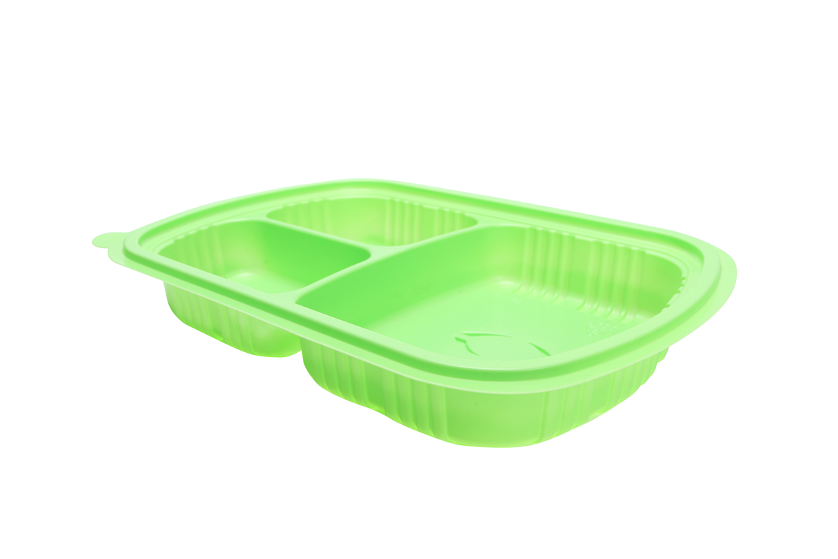 BOPS tapa ovalada negra caja de comida rápida